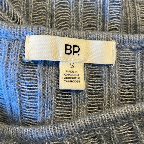 Blue Ribbed Women's Sweater - Picture 7 of 7